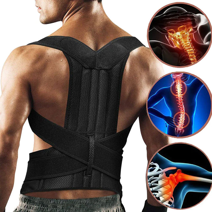 Cozziness™ Adjustable Posture Corrector Low Back Support Shoulder Brace Belt For Men Women