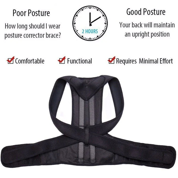 Cozziness™ Adjustable Posture Corrector Low Back Support Shoulder Brace Belt For Men Women