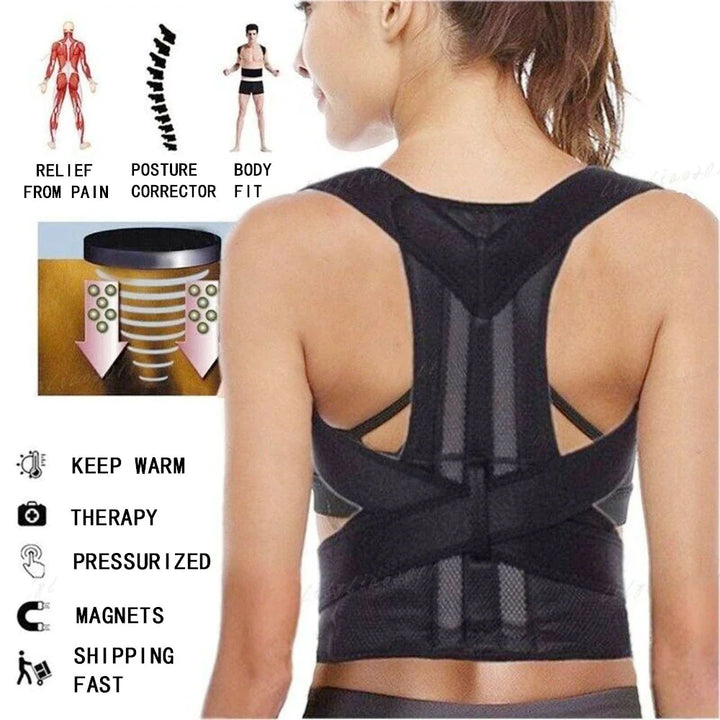 Cozziness™ Adjustable Posture Corrector Low Back Support Shoulder Brace Belt For Men Women